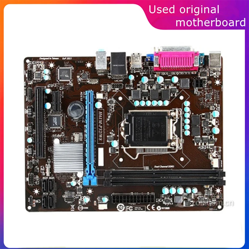 

Материнская плата DDR3 для Intel H61, б/у LGA 1155, USB2.0, SATA2, 16 ГБ, десктопная материнская плата