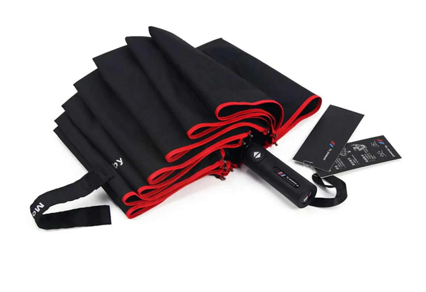 Original For BMW 4S shop car umbrella red edge 10 bone high-end automatic folding umbrella for rain shine with M