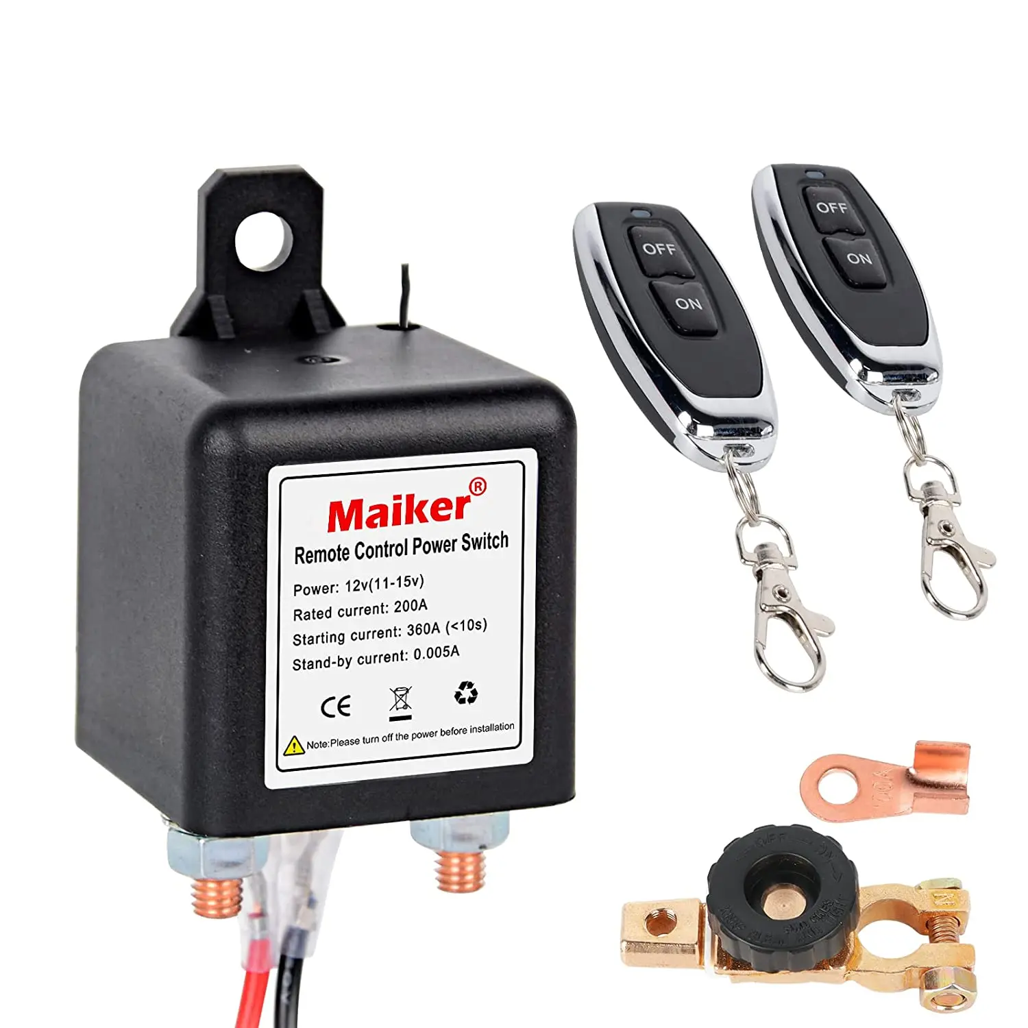 Autobatterie Isolator Schalter Cut Off Kill Schalter & Wireless Dual  Fernbedienung