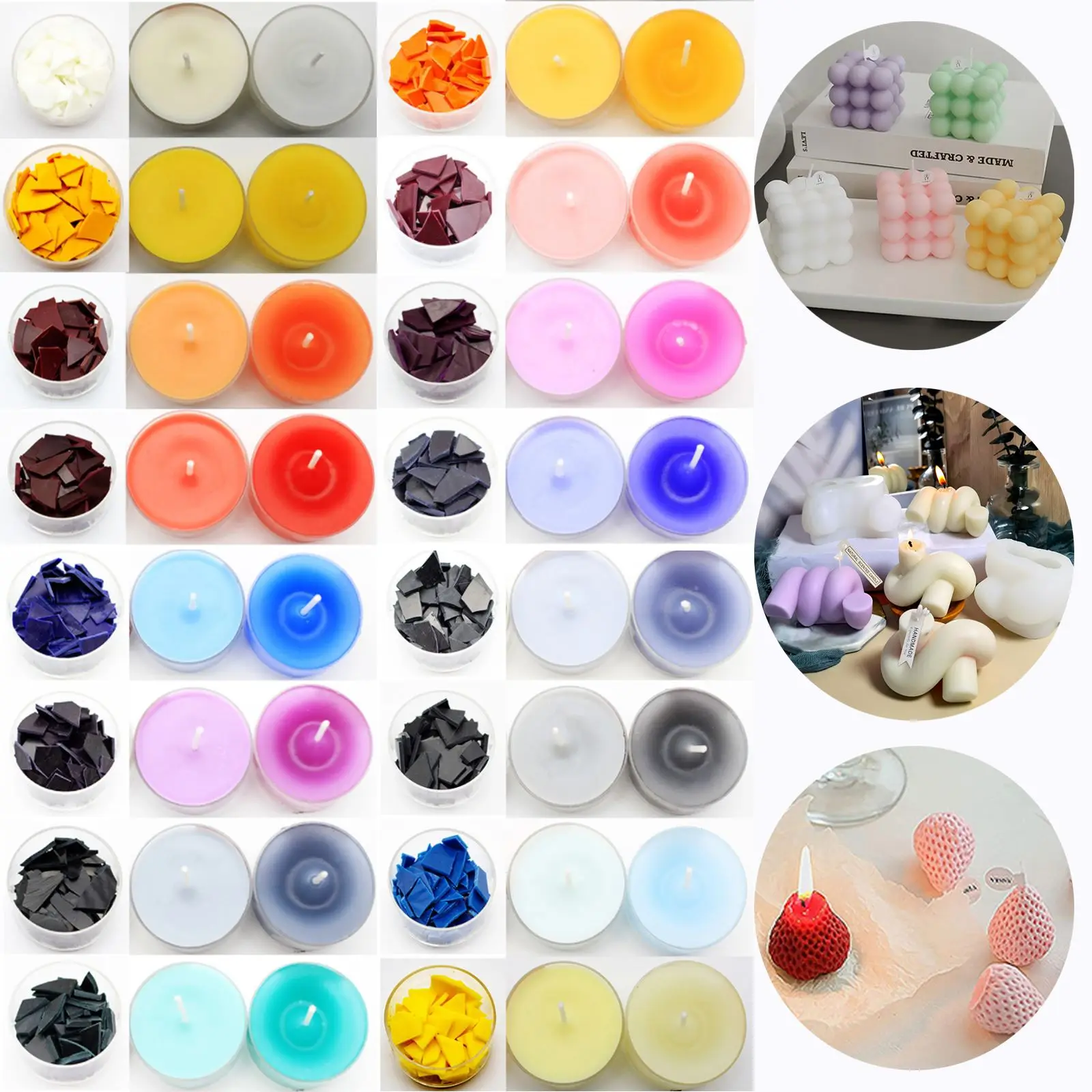 12 Color Wax Candle Wax Dye Pigment DIY Soap Aromatherapy Candle Making