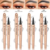 QIC Four-Jaw Ultra-Fine Liquid Eyebrow Pencil Tattoo Pencil Waterproof Sweat-Proof Dark Brown Liquid Brow Pen Makeup Cosmetics 2
