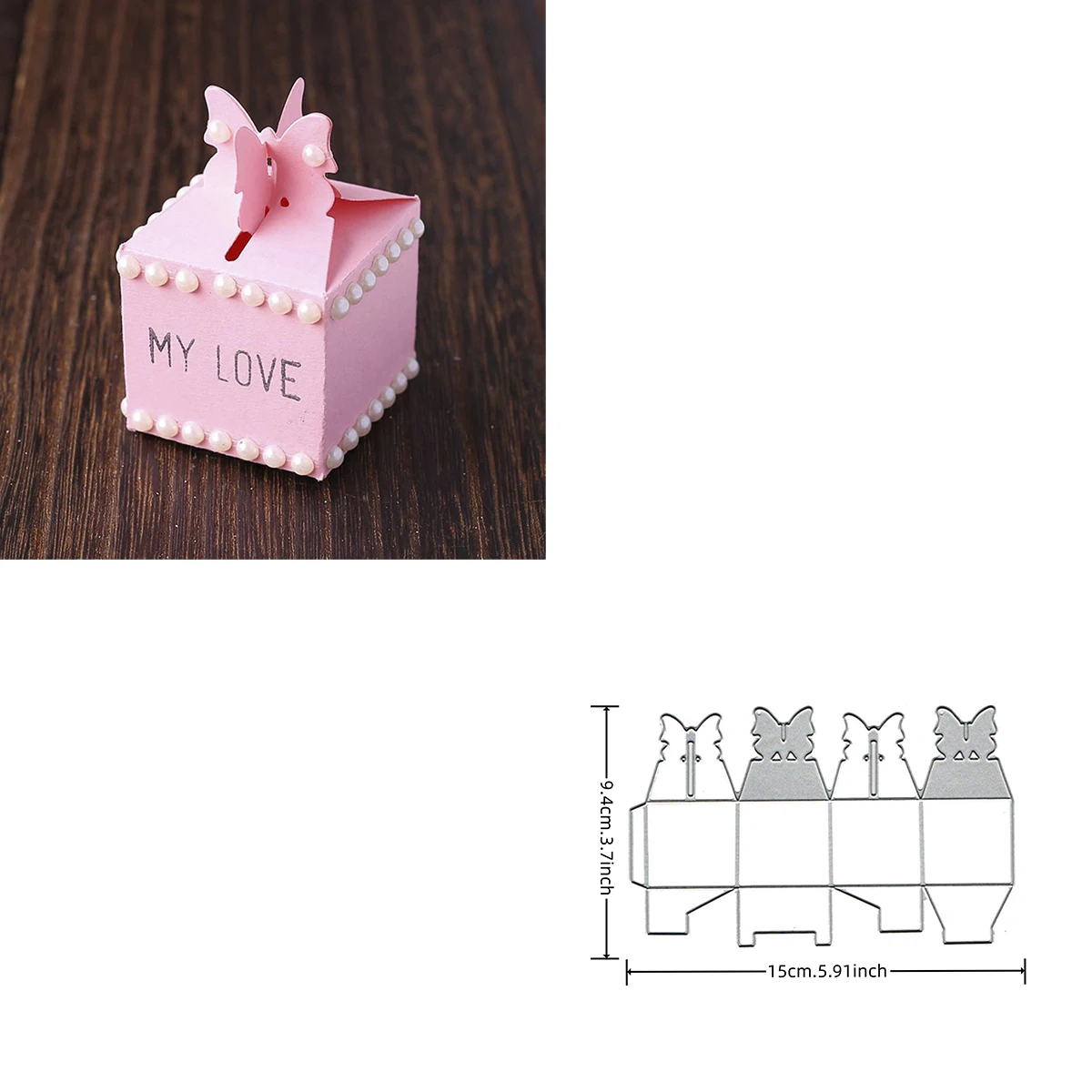 Die Cuts per la creazione di biglietti 3D Flower Box Metallo Fustelle Stencil Strumento di goffratura Die Tagli Scrapbooking Carta Modello di Carta Stampo