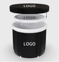 

Z Portable Bath Tub Accepts Customization with Inflatable Ring Summer Cool Adult Ice Bucket Home Foldable Artifact