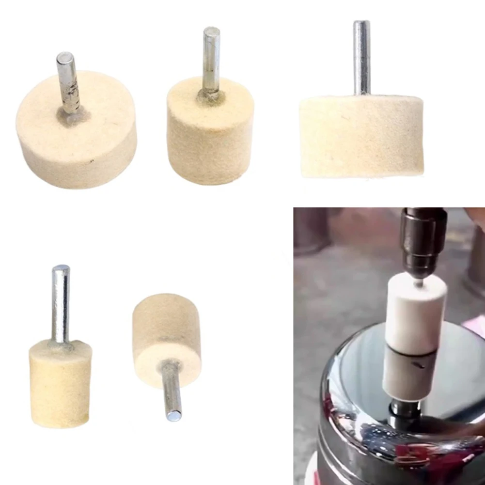 1/4'' 샹크 울 펠트 그라인딩 헤드 20-40mm 전동 로터리 그라인딩 머신용 연마 버핑 휠 그라인딩 헤드