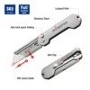 WORKPRO EDC Folding Utility Knife, Mini Box Cutter Quick Change Blade Razor Knife, Foldable Small Pocket Knife with Belt Clip 3