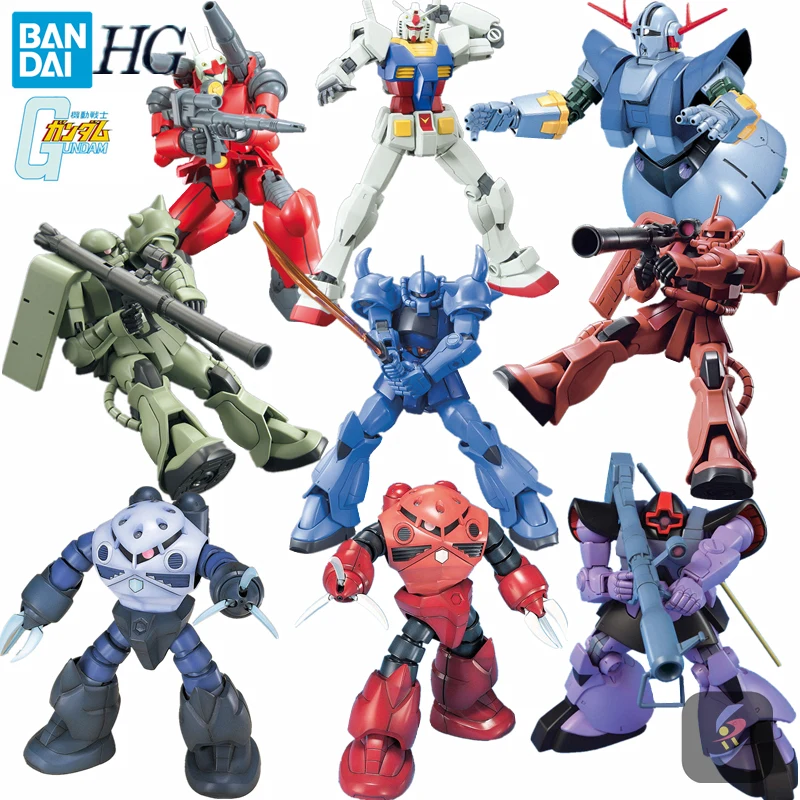 

BANDAI Gundam Mobile 1/144HG RX-78-2 ZAKU MS-06 Сборная модель действие Хобби Коллекционные игрушки Фигурки детские подарки