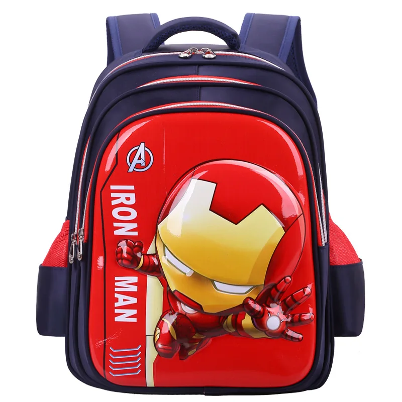 Disney Frozen School Bags For Girls Elsa Anna Kindergarten Backpack Grade 1-3 Primary Student Shoulder Bag Spider Man Mochila