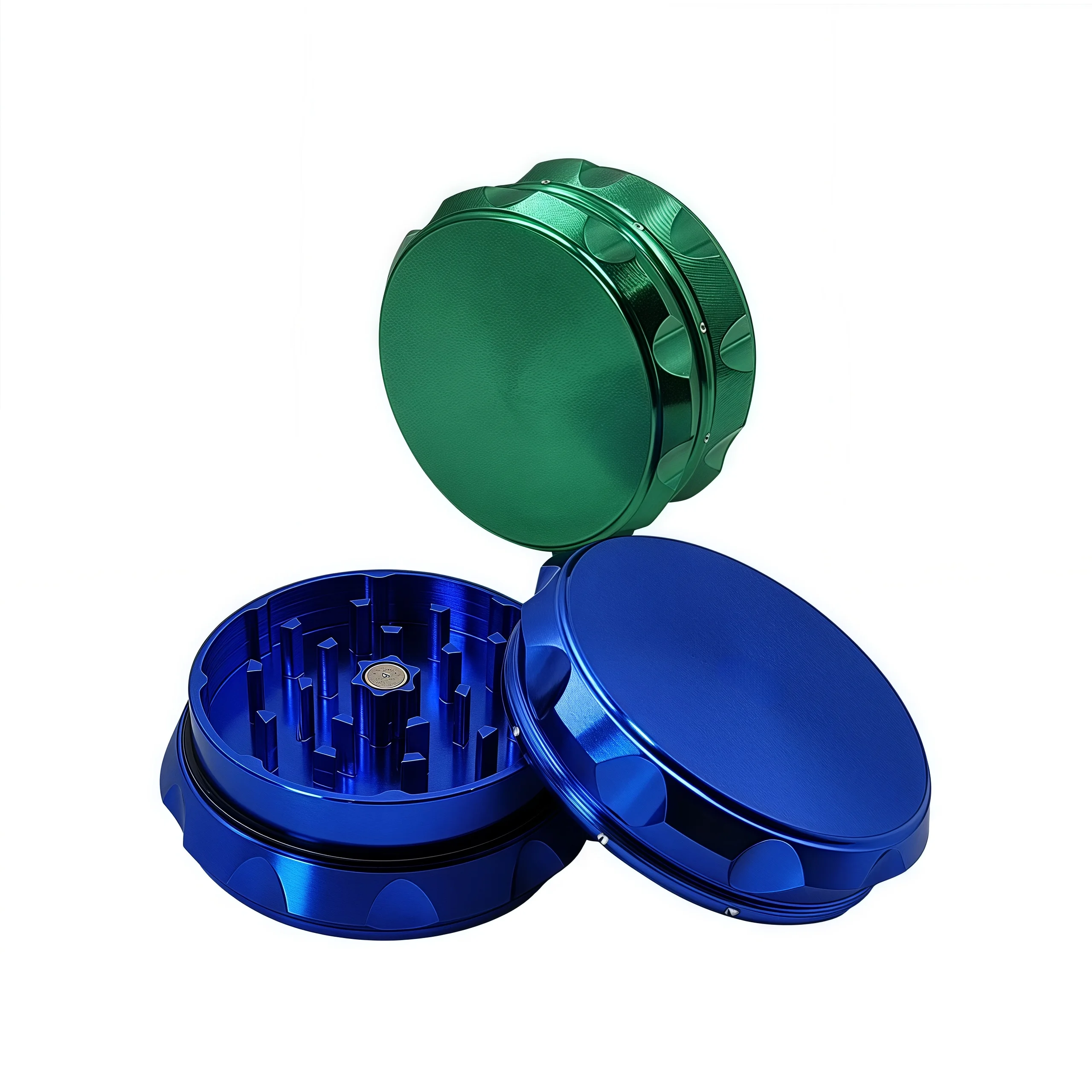 Premium Heavy-Duty Herb Grinder with Non-Slip Grip - Variety of Color Options - Sharp Diamond Teeth