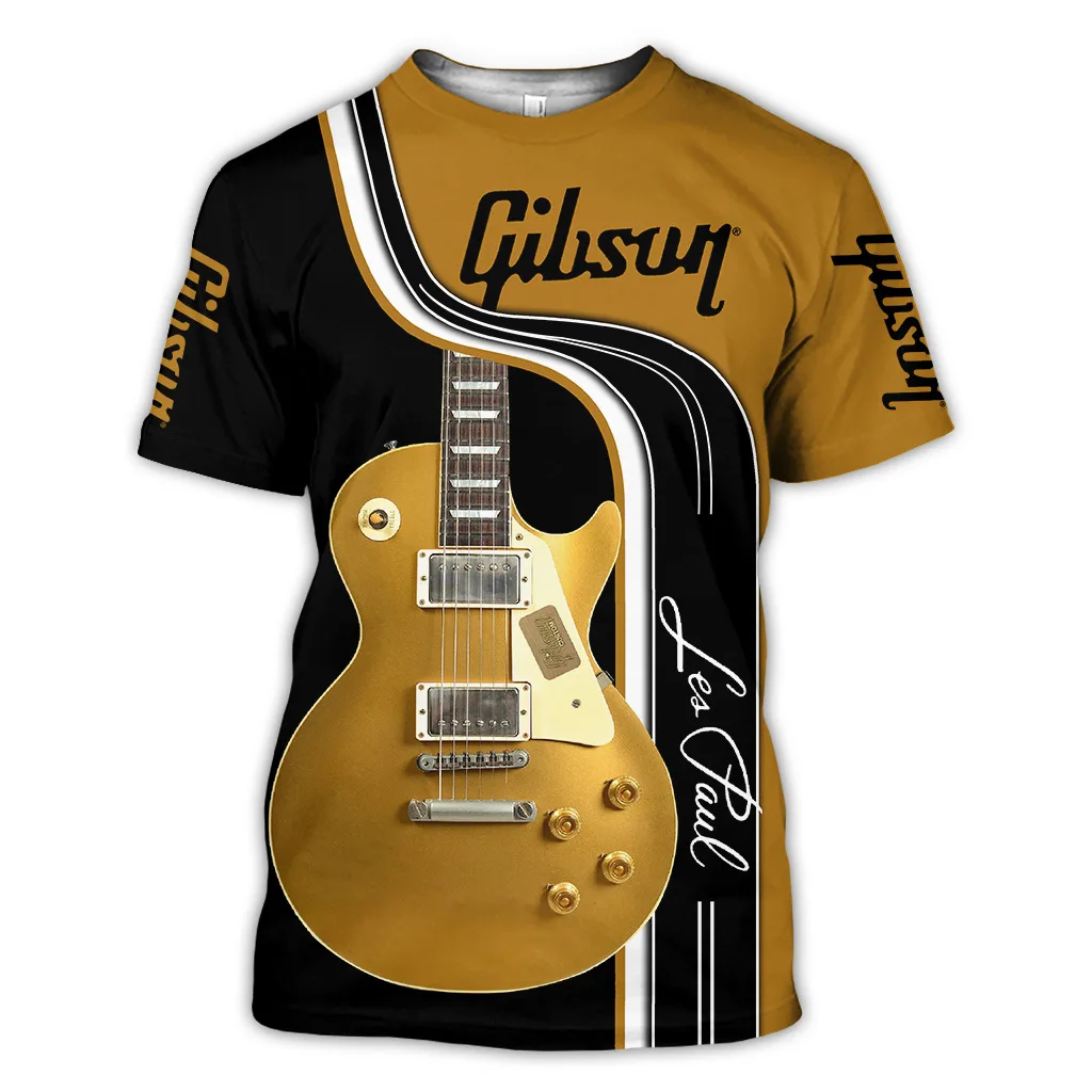 

Jazz Men's T-Shirt 3D Print Sax Guitar Clarinet T Shirt Classic Music Fashion Short Sleeve Hip Hop Tee Pop Loose Casual T-Shirt