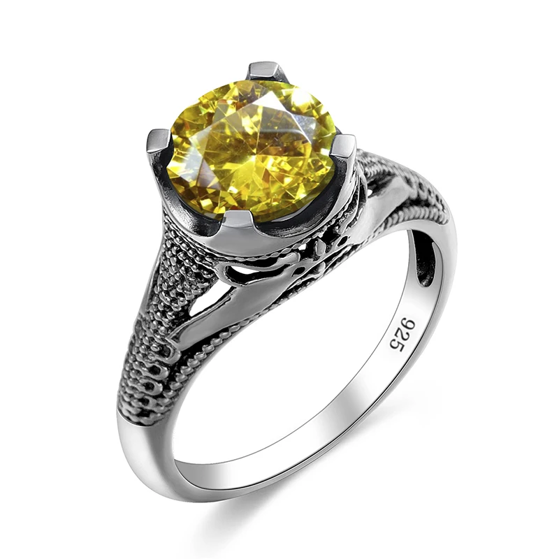 Yellow Crystal Ring