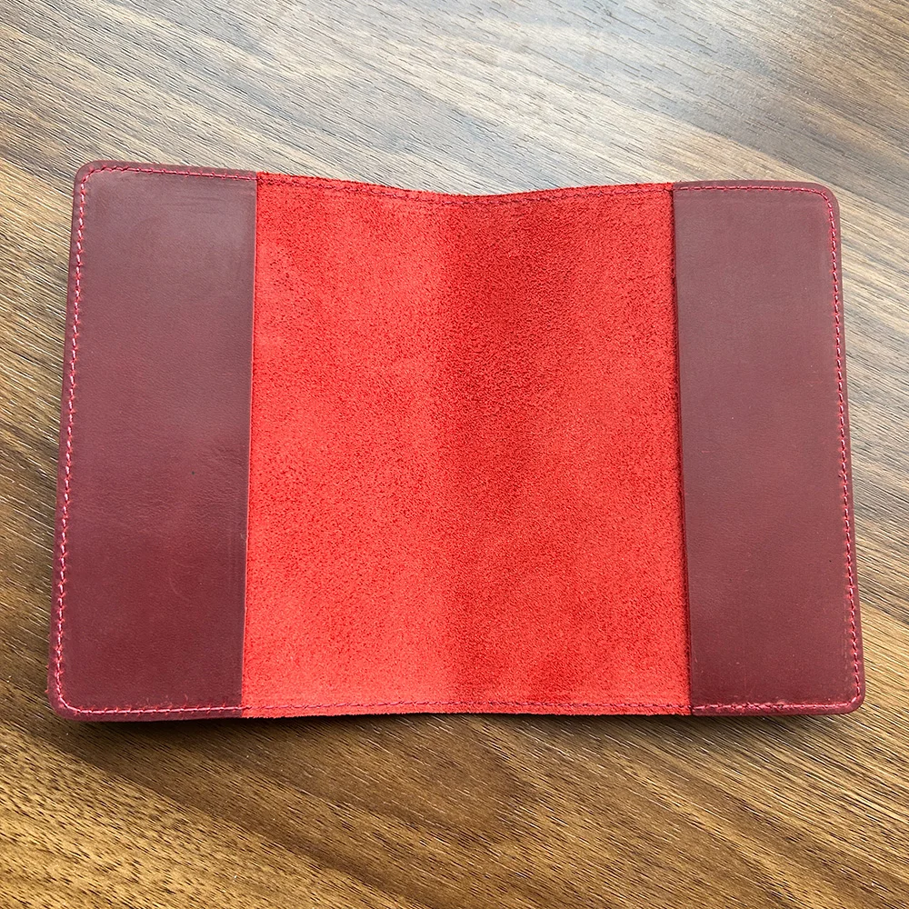 Real Leather Germany Passport Cover Customised Crazy Horse Genuine Leather for Men Business German Case passport holder