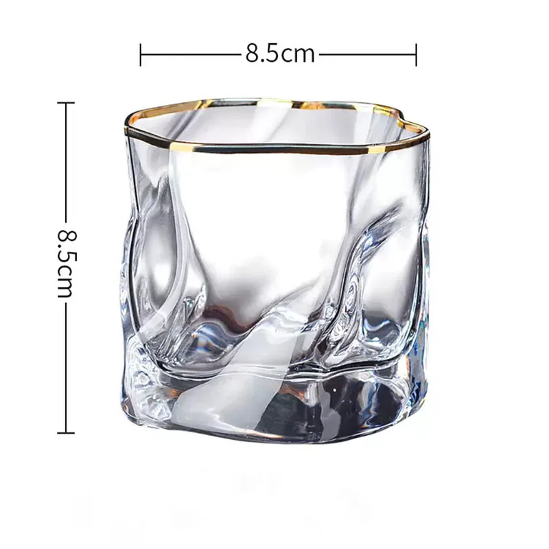 280ml Nordic Style Golden Edged Foreign Wine Glass Simplicity Juice Milk Tea Mugs Mojito Brandy Cups Party Cappuccino Mug Cafe