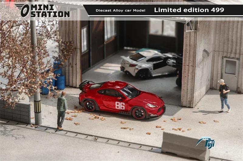 新品 トヨタ GR86 1/64 パンデム ミニカー MFゴースト仕様ゼッケン ミニステーション x 富士 1:64 パンデム GR86 ZN8 2022 MF