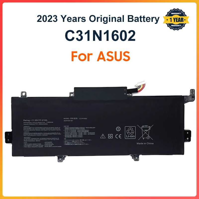 Аккумулятор C31N1602 для ASUS Zenbook U3000, U3000U, UX330, UX330U, UX330UA, Φ, 0B200-02090000 Аккумулятор C31N1602 для ASUS Zenbook U3000, U3000U, UX330, UX330U, UX330UA, Φ, 0B200-02090000