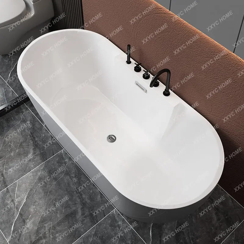 

Small Apartment Adult Hotel Homestay Seamless Integrated Bath Thin Edge Net Red Bathtub