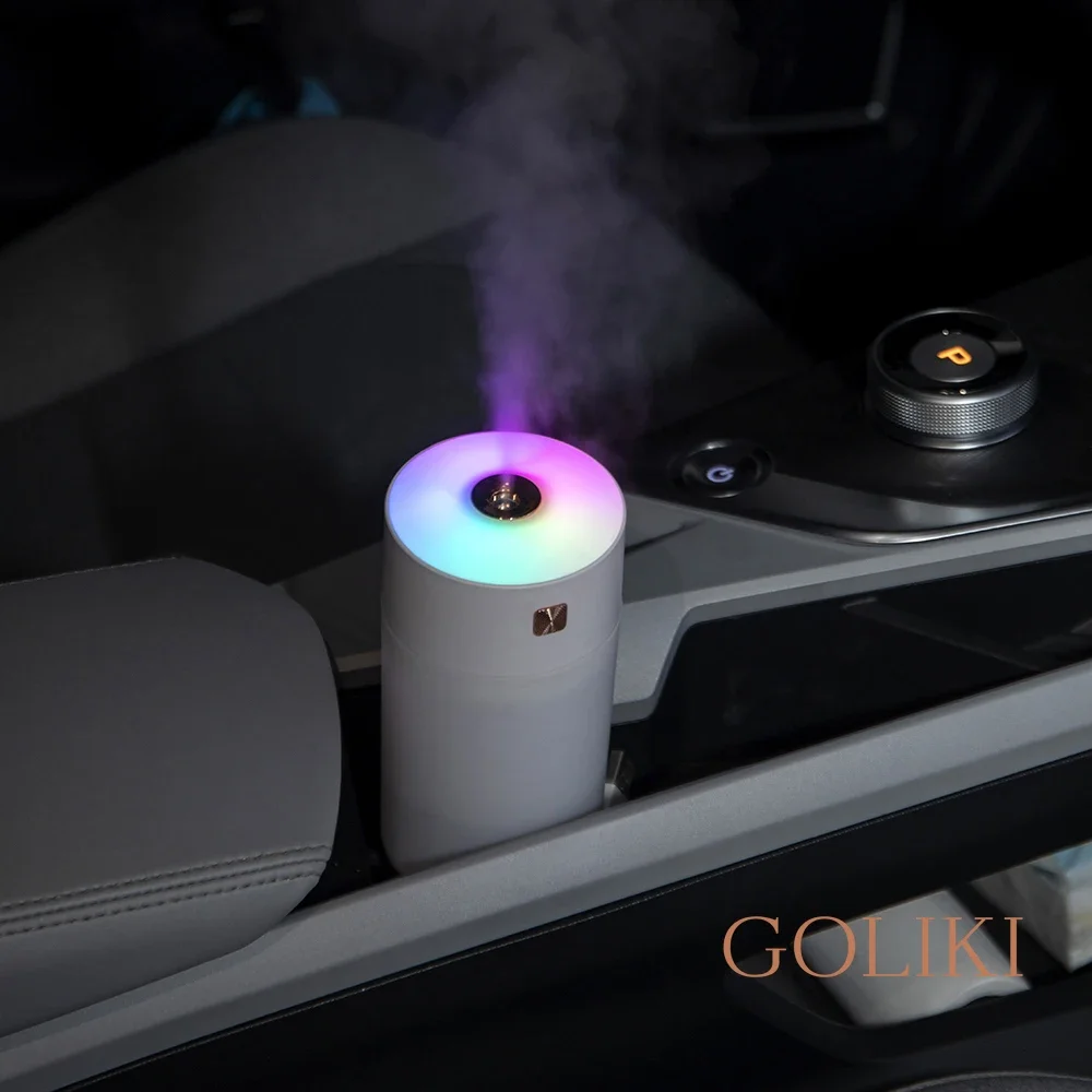 300MLCarAirHumidifierLuminousMiniUSBOilDiffuserSmartPurifier