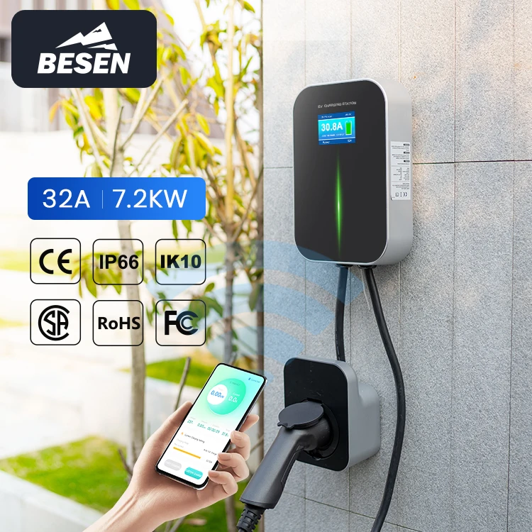 Besen Livello 2 App Ev Charger 32A 7Kw Wallbox Soluzioni Di Ricarica Per Auto Elettriche