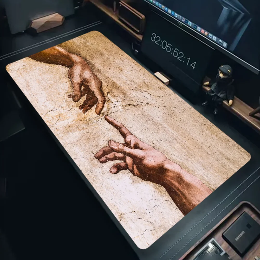 Renaissance Art Painting INS Tide Large Cartoon Anime Gaming Mouse Pad Keyboard Mouse Mats Desk Mat Accessories 3