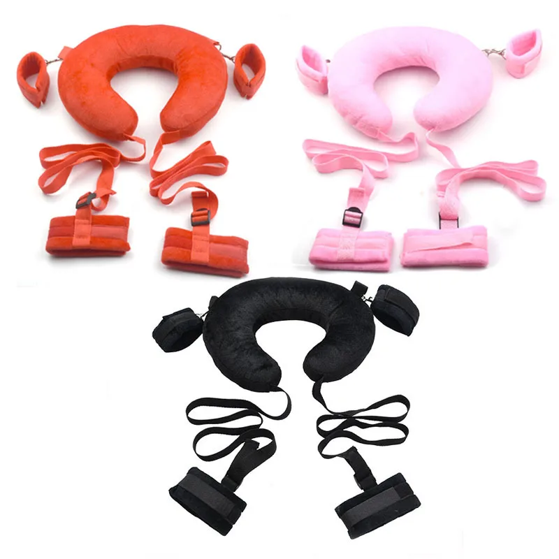 

Pillows Round Binding Hands And Legs SM Bondage Women's Equipment tied with hand and footcuffs bound couples adult sex toys