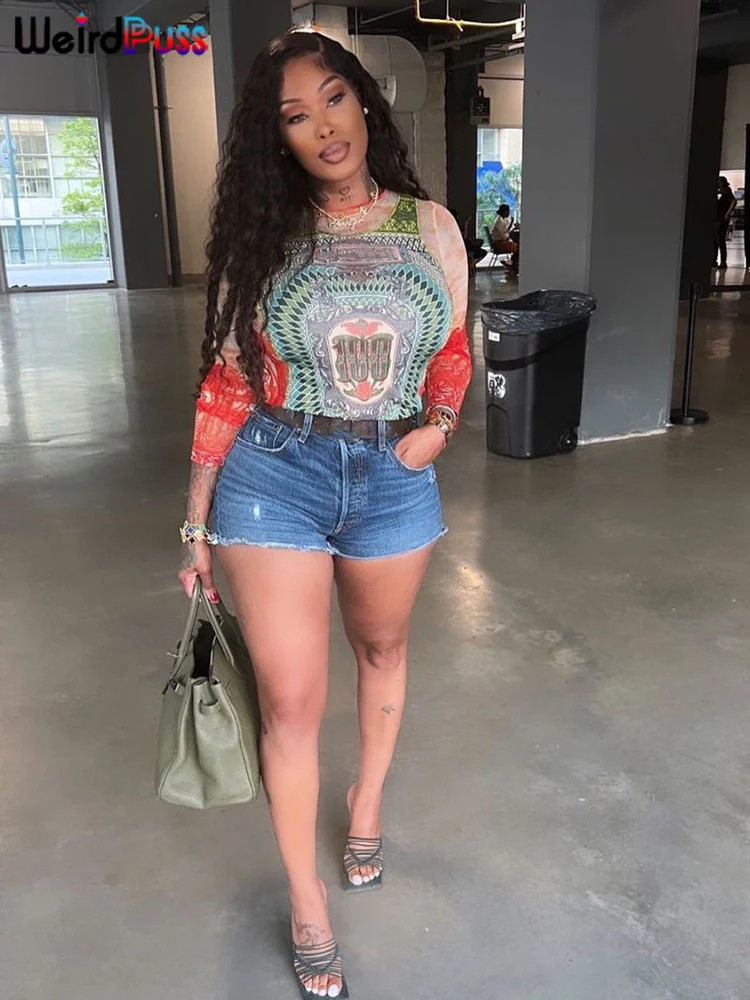 トップス UND LANDSCAPE PRINT LONG TOP NEW UND LANDSCAPE PRINT LONG