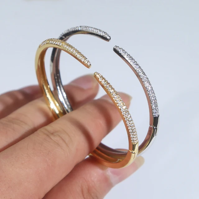 Designer Silver And Gold Nail Bracelet With Armband For Women Pulseras De  Stainless Steel Hombre Bracciale Uomo Br9483718 X0816 From  Brand_official_01, $18.78 | DHgate.Com