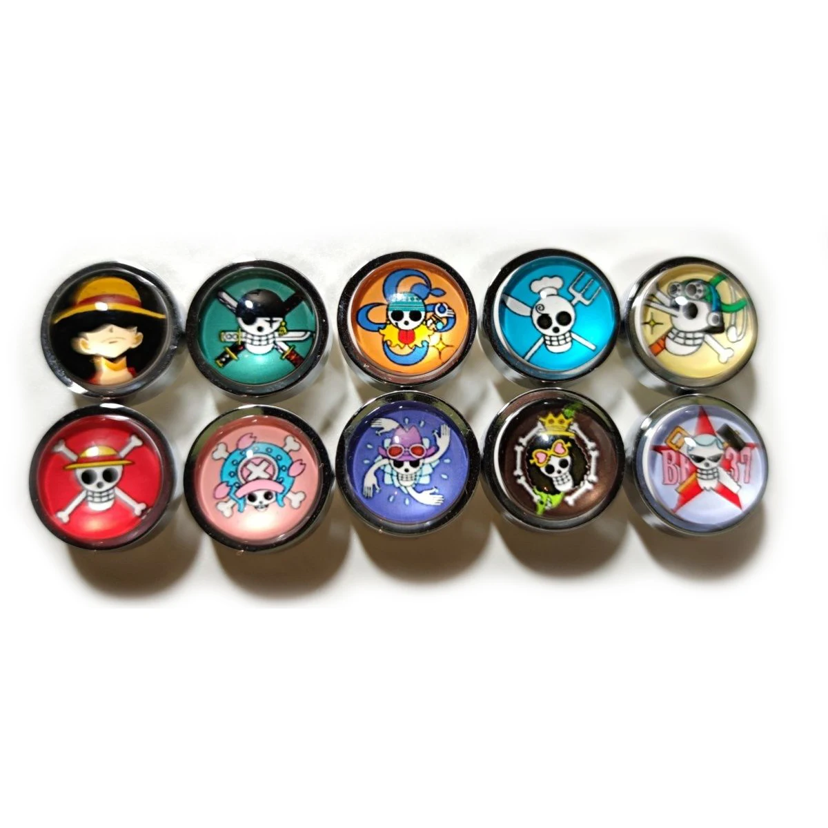 

Anime 10pcs set Straw Hat Pirate Handmade Steampunk Gaming Round Cherry Axis Keycaps for Cherry MX Mechanical Keyboard Key Cap