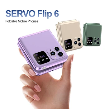 SERVO Flip6 GSM 폴드 휴대폰, 4 SIM 카드, 2.4 인치 화면, 자동 통화 레코드 단추, 토치 속도 다이얼, 매직 보이스 인기 휴대폰