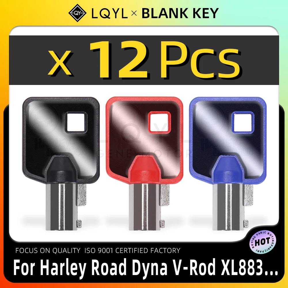 12Pcs New Blank Key Replace Keys For Harley Touring Street Glide Road Glide Road King Dyna Softail Fat Boy V-Rod XL 883 1200 X4 ключница road king