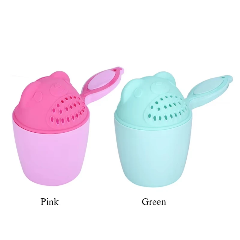 1 gobelet de bain ours en dessin animé pour nouveau-né et enfant, avec cuillère à shampoing et 2 couleurs._voghion.com
