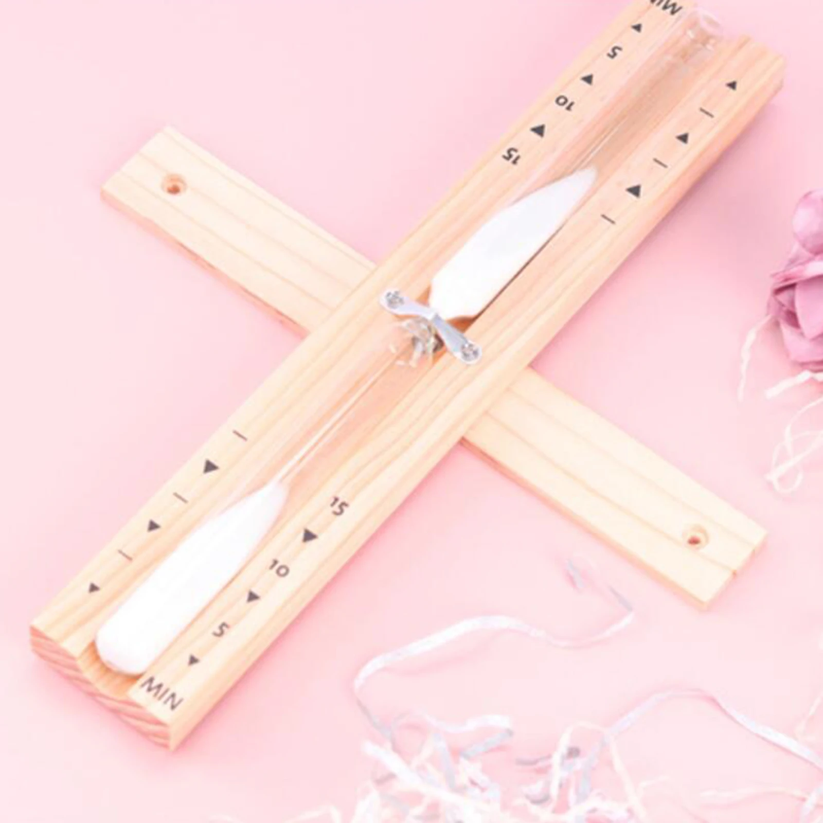 Portable Wooden Sand Clock Timer Hourglass 15 Minutes Sand Timer Set Countdown Clock Accessories for Sauna Equipment Spa Room 6