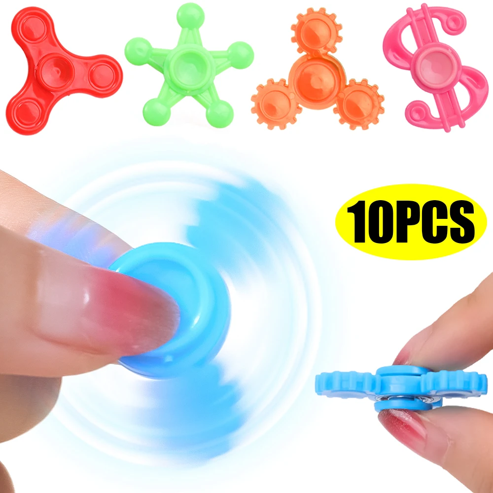 

1-10pcs Mini Fidget Spinner Spinning Toys 4cm Children's Manual Rotating Gyroscope Decompression Toys Fun Fingertip Game Gifts