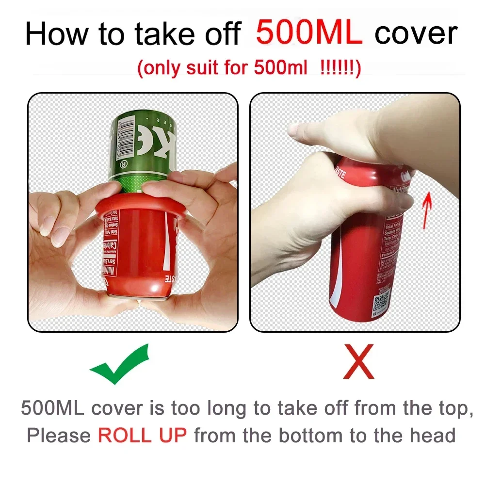 Beer Can Cover Silicone Bottle Sleeve Hide Can Case For 330ml to 500ml cans Golf Basketball Park Beach