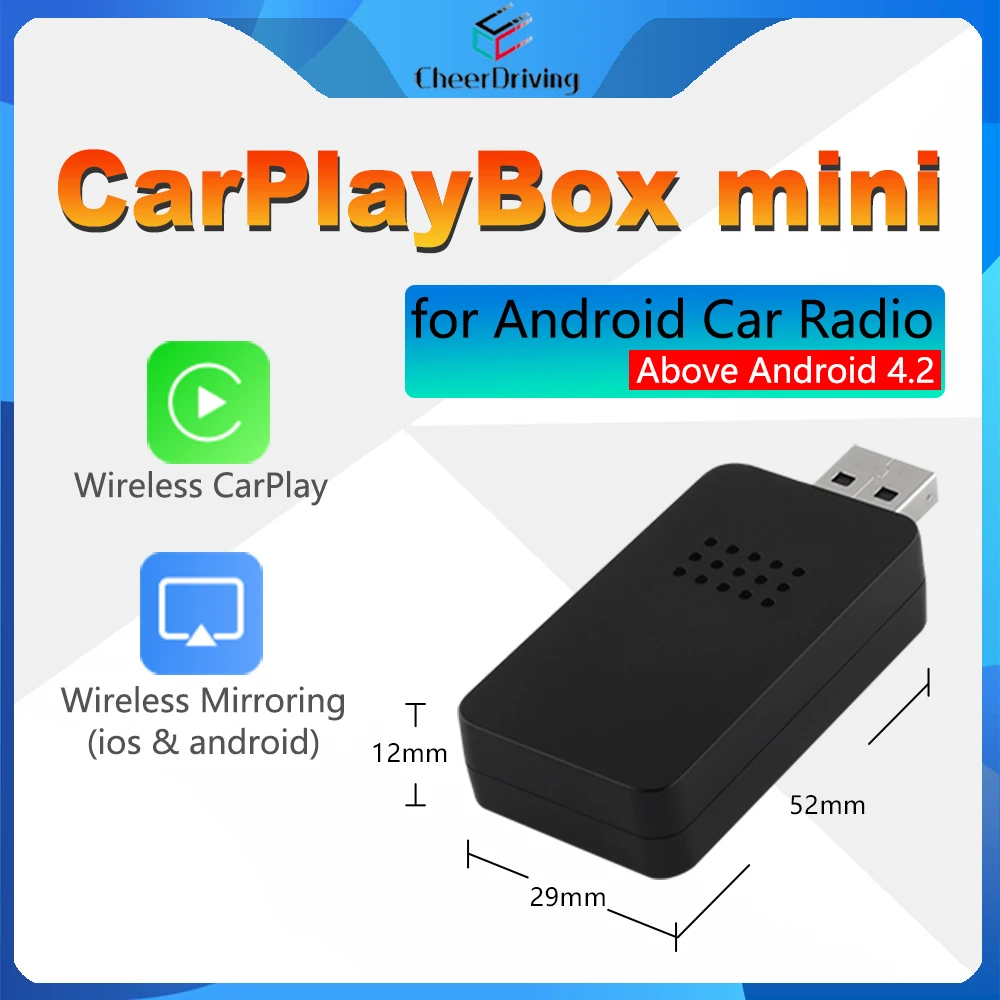 CheerDriving Apple CarPlay Wireless Dongle Mirror Link Netflix Youtube