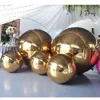 Gold Silver Hanging Inflatable Mirror Balls Chrome Pvc Mirror Spheres For Events Fairs Clubs Show Rooms 1