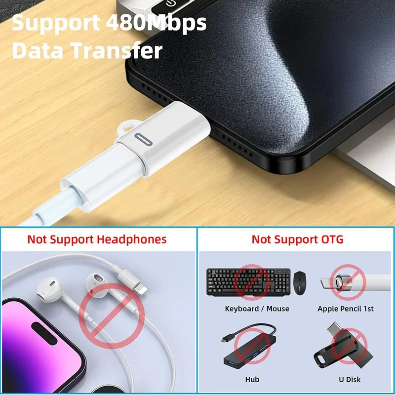 Versatile Female to Type C Adapter for Charging and Data Sync