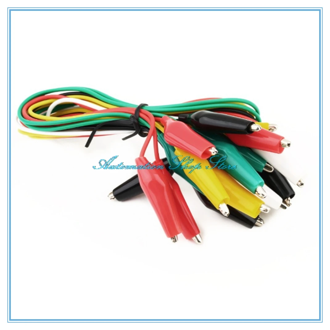 10pcs Alligator Clips Electrical DIY Test Leads Alligator Double-ended Crocodile Clips Roach Clip Test Jumper Wire 5Color