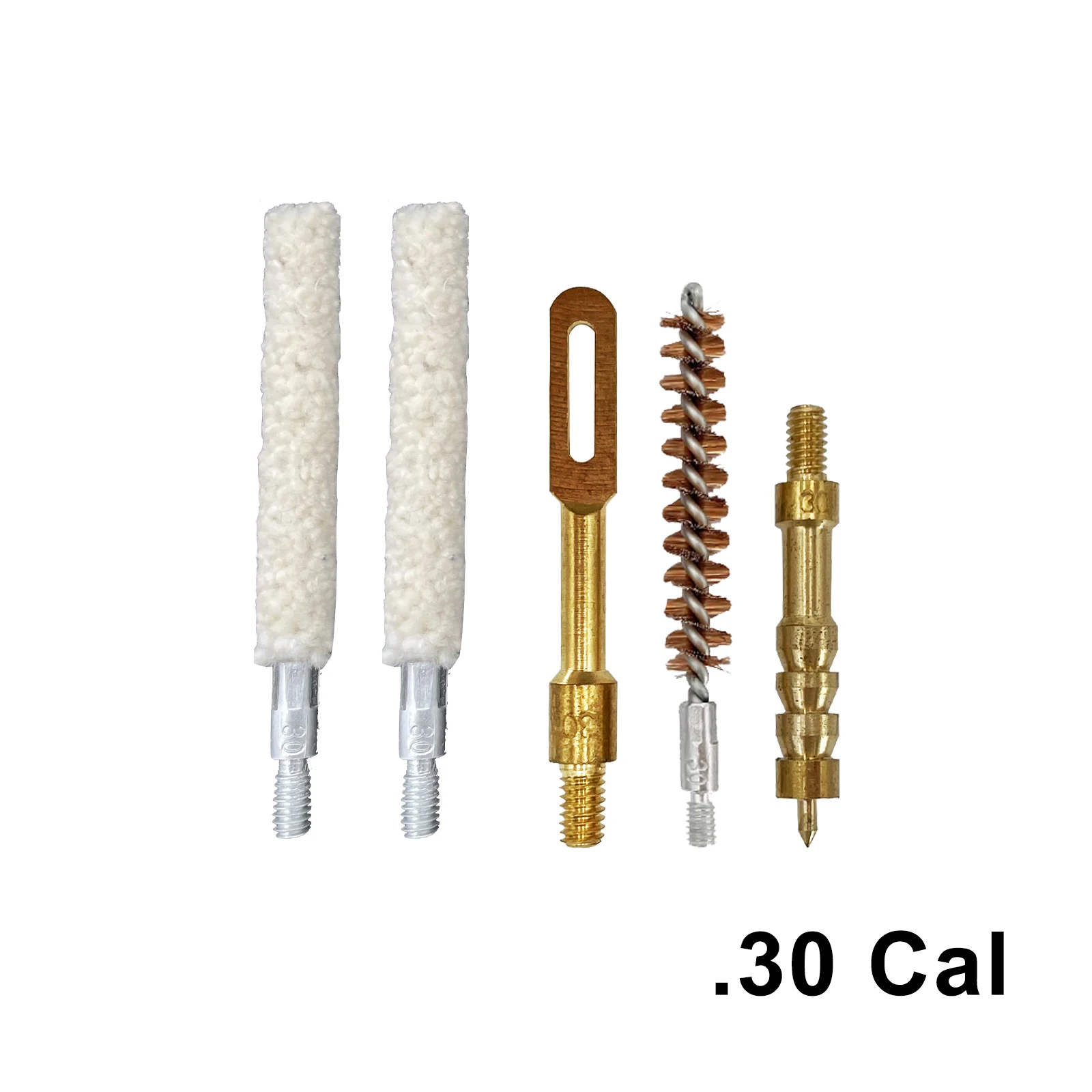 Deluxe Gun Cleaning Kit with Brushes, Mops, Brass Jags, and Slotted Loops