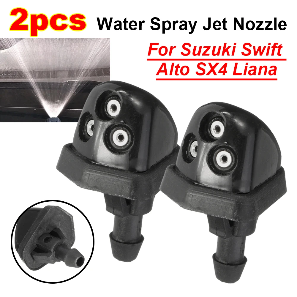 2 Pz/Set Car Water Washer Ugello Spray Parabrezza Getto Spray Per Suzuki Swift Sx4 Grand Vitara Kit Per La Pulizia Dell'Auto Muslimah