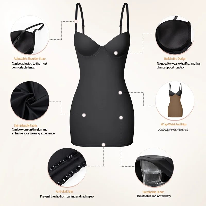 Sexy Butt Lifter Dress Shaper For Women Invisible Waist Trainer Slimming Underdress Shaperwear COMFREE Tummy Control Corset Faja