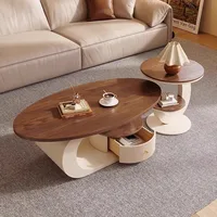 Table basse en bois de noyer, une lumière de luxe et sensation haut de gamme, Table de nouveau Style, design pour petite pièce, meubles chinois français 5