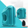 Flocking Sleeping Pillow Inflatable Pillow Waist Cushion Travel Abroad Portable Long Distance Aircraft Lunch Rest Pillow 2