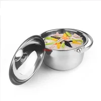 Pot à soupe en acier inoxydable, bol à ragoût, bols, marmite, ustensiles de cuisine, poêle, poignée en métal, casseroles et poêles, ensemble d'ustensiles de cuisine 2