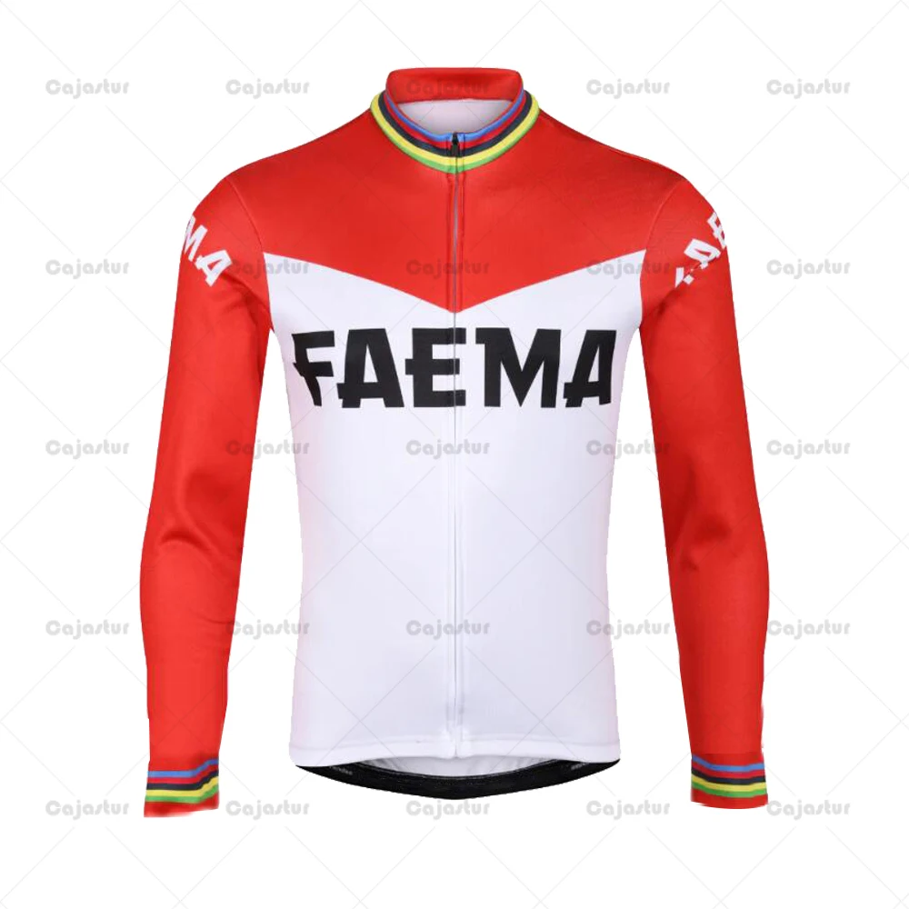 Description Picture 4 of itemRetro Men Cycling Jersey Long Sleeve Winter Fleece & Thin Mercier Bicycle Clother Retro Bike Clothing Maillot Ciclismo
