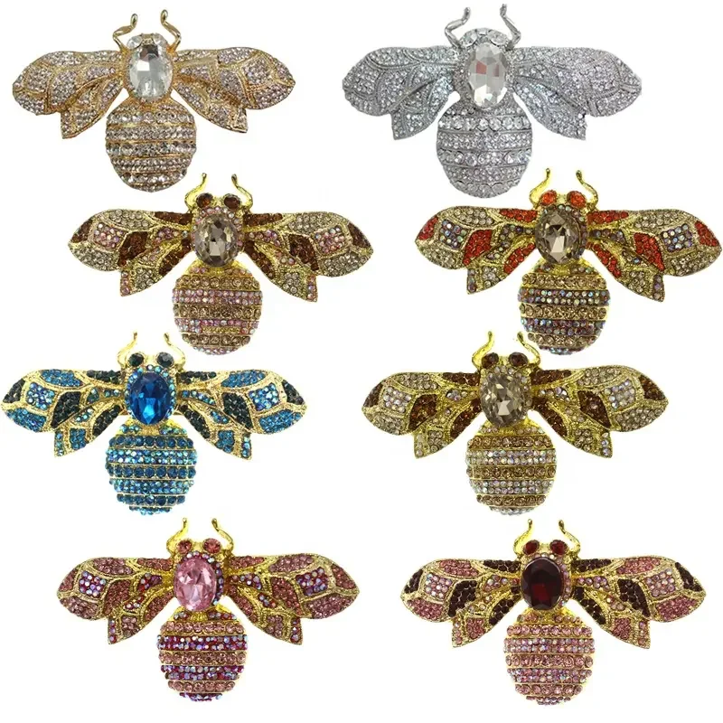 

Wholesale Rhinestone Bumblebee Broach, Bee Jewelry, Bees Rhinestone Brooches, , DIY Project Craft Embellishment