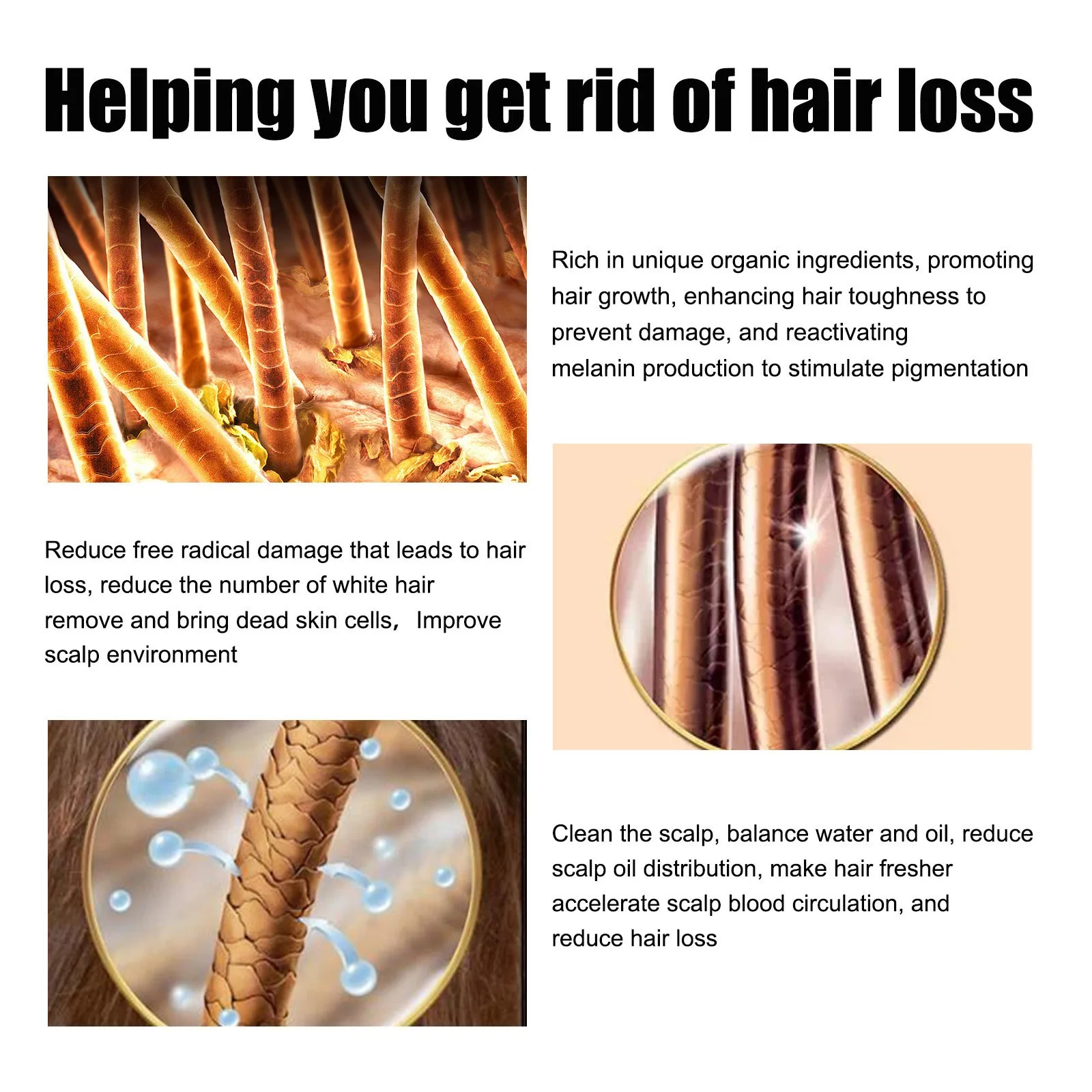 Hair Growth Liquid Nourishes Hair And Repairs Damaged Refreshing And Non Greasy Care Liquid 30ml