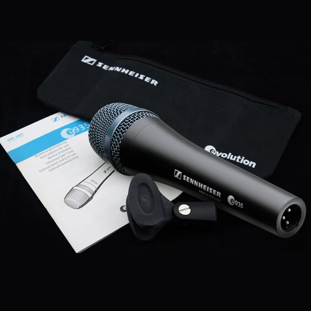 Original Sennheiser E935 Microfone Sem Fio Profissional Microfone Wired Cardioid Handheld Microphone Live Vocal Karaoke