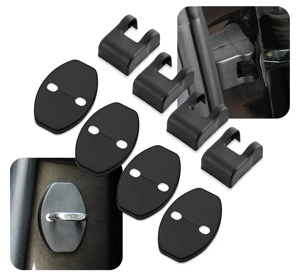 자동차 도어 스톱퍼 커버 도어 잠금 보호 커버 VW CC 골프 7 폴로 Passat Jetta For Skoda Fabia Octav..