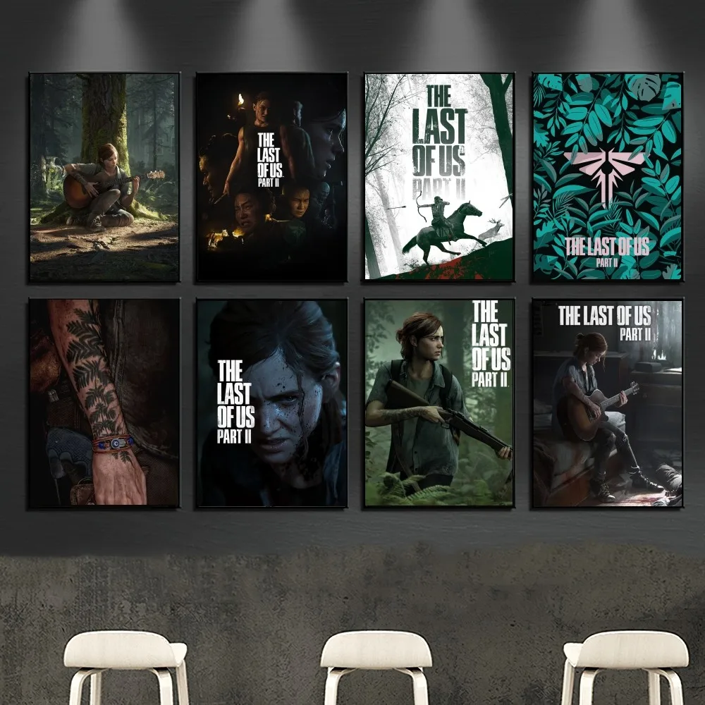 The Last of Us Part II Game Poster Gallery Prints Wall Decals Home Decor Decoration Self Adhesive Living Room Sticker 1