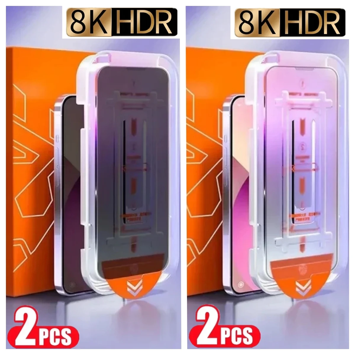 

New 8K Oleophobic Coating Dust free Installation Screen Protector For iPhone 14 11 12 13 Pro Max Mini XS MAX X 15 Anti Spy Glass