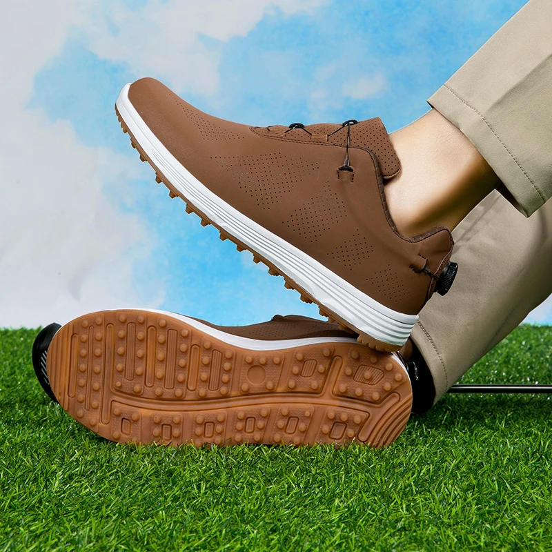 

Golf Shoes for Men, Comfortable Golf Shoes for Outdoor Fitness, Anti Slip Golf Shoes for Women, Fast Lace Up Walking Golf Shoes
